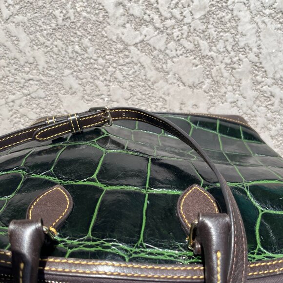 Dooney & Bourke Dillon Dark Green Crocodile tote - Picture 13 of 16